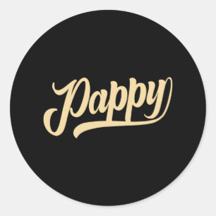 Pappy Shirt Funny Father’s Day Grandpa Grandpappy Classic Round Sticker