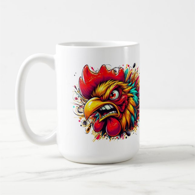 "Pappy the Spirited Rooster" Mug (Left)