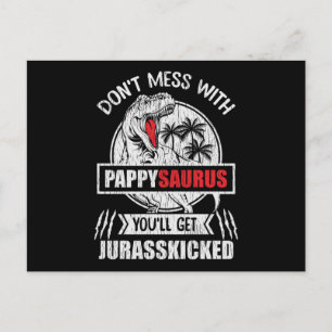 Pappysaurus Dinosaur Gift For Grandpa And Pappy Postcard