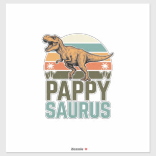Pappysaurus Funny Dinosaur Vintage Sunset Shirt_1