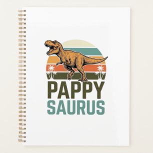 Pappysaurus Funny Dinosaur Vintage Sunset Shirt_1 Planner