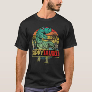 Pappysaurus T Rex Dinosaur Daddy Saurus Family Mat T-Shirt
