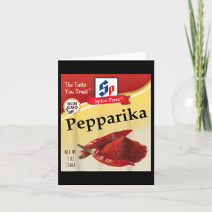 Paprika Condiment Costume Holiday Spice Group Cost Card