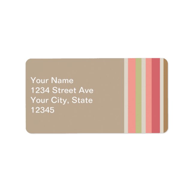 Paprika Stripes Pattern Label (Front)