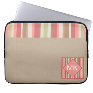 Paprika Stripes Pattern Laptop Sleeve