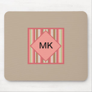 Paprika Stripes Pattern Mouse Pad