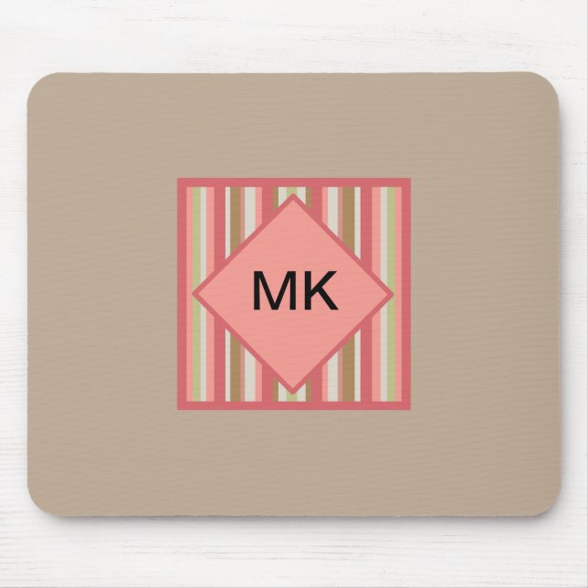 Paprika Stripes Pattern Mouse Pad (Front)