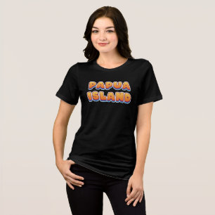 Papua Island Special Customisable Tourist Travel Tri-Blend Shirt