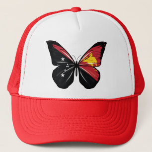 Papua New Guinea Butterfly Flag Trucker Hat