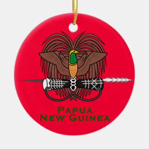 Papua New Guinea* Ceramic Christmas Ornament