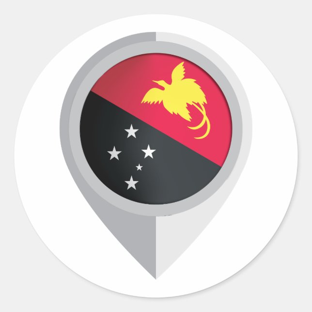 Papua new guinea  classic round sticker (Front)