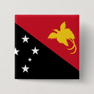 Papua New Guinea Flag 15 Cm Square Badge