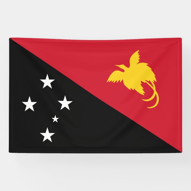 Papua New Guinea Flag Banner (Horizontal)