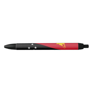 Papua New Guinea Flag Black Ink Pen