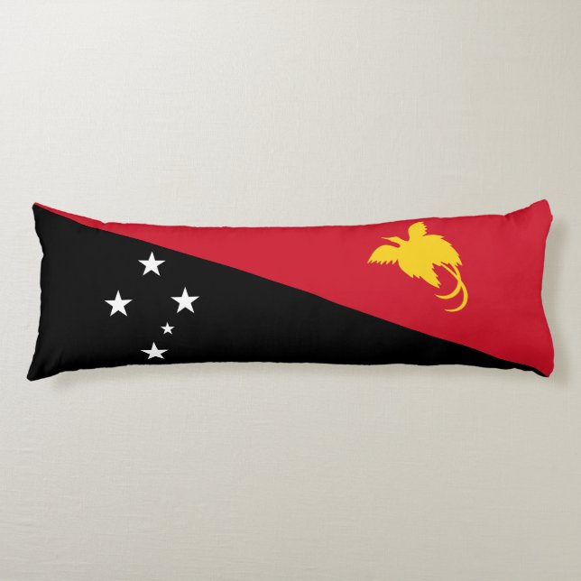 Papua New Guinea Flag Body Cushion (Front)