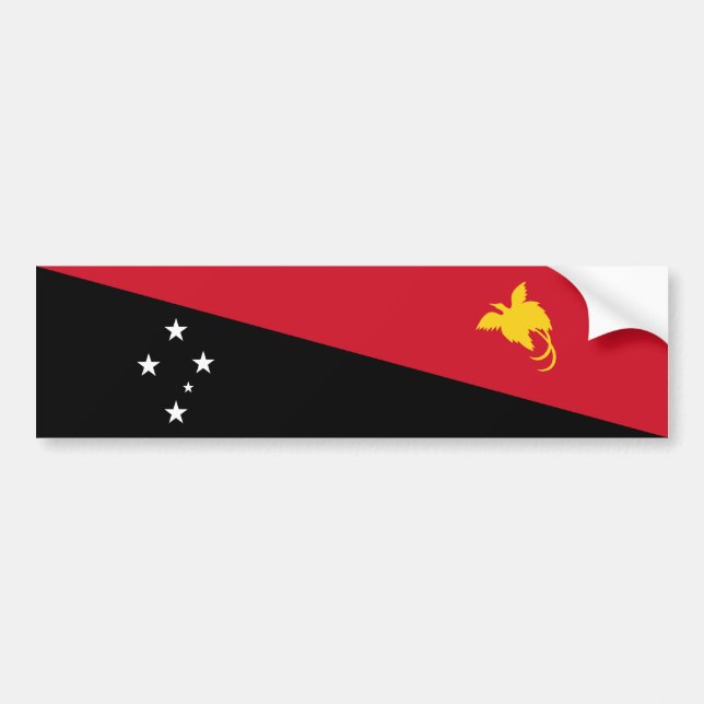 Papua New Guinea Flag Bumper Sticker (Front)