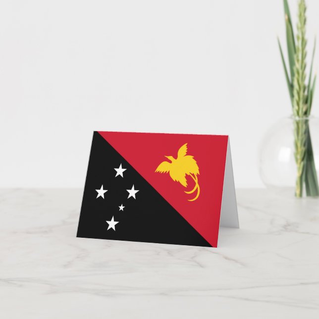 Papua New Guinea Flag Card (Front)