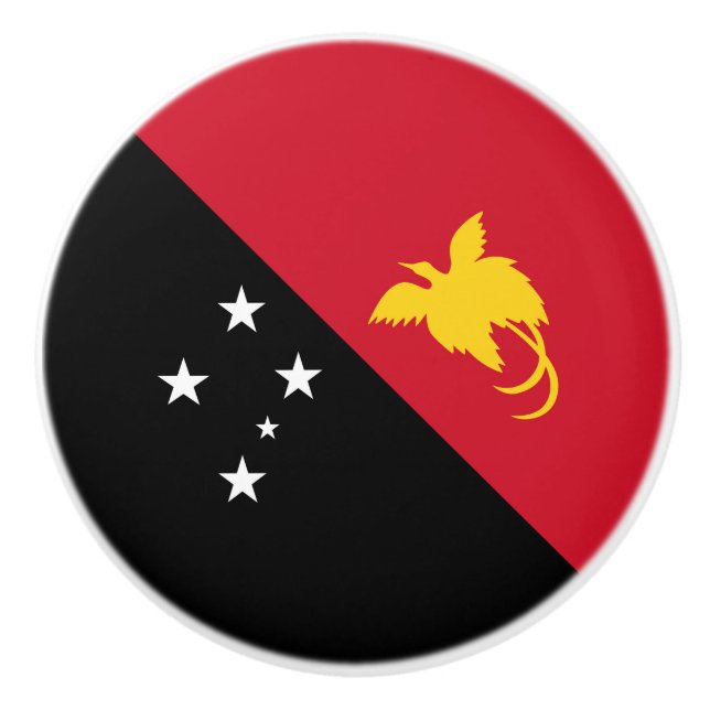 Papua New Guinea flag Ceramic Knob (Front)