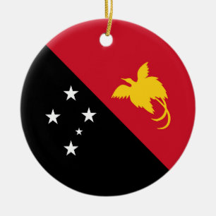 Papua New Guinea flag Ceramic Ornament