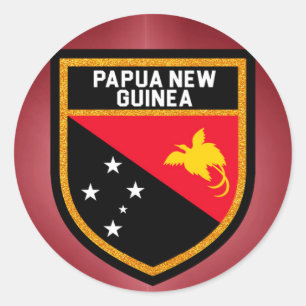 Papua New Guinea Flag Classic Round Sticker