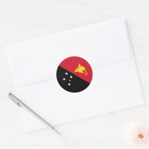 Papua New Guinea flag Classic Round Sticker