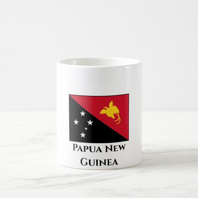 Papua New Guinea Flag Coffee Mug (Center)
