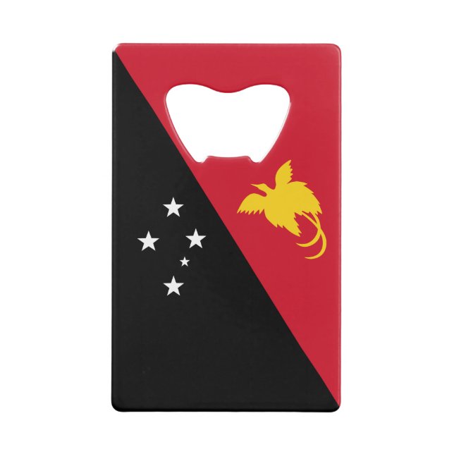 Papua New Guinea Flag Credit Card Bottle Opener (Front)