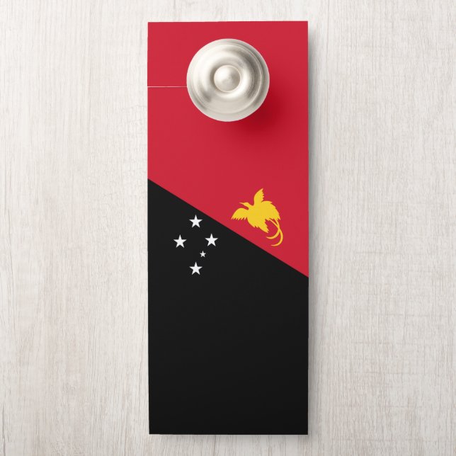 Papua New Guinea flag Door Hanger (On Knob)