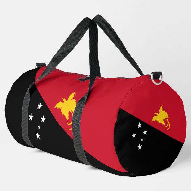 Papua New Guinea flag Duffle Bag (Left Corner)