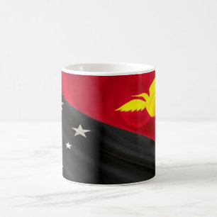 Papua New Guinea Flag Fabric Coffee Mug