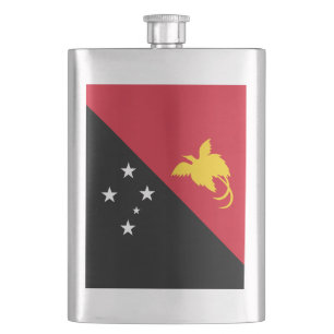 Papua New Guinea flag Hip Flask