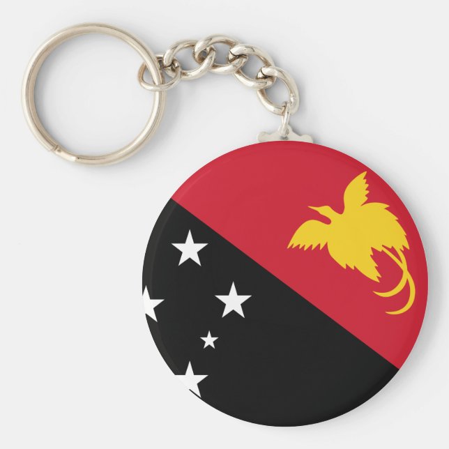 Papua New Guinea Flag Key Ring (Front)