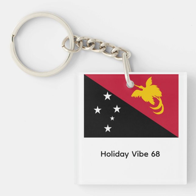 Papua New Guinea flag  Key Ring (Front)