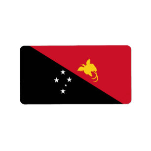Papua New Guinea flag Label