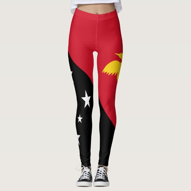 Papua New Guinea Flag Leggings (Front)