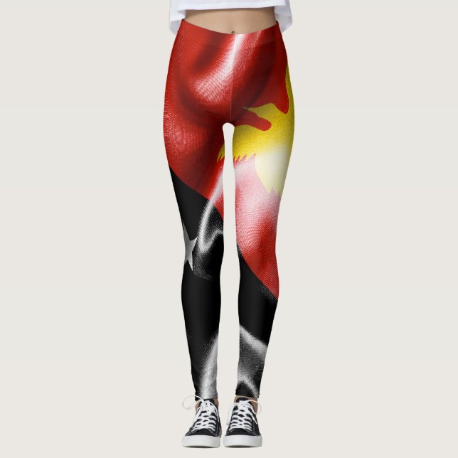 Papua New Guinea Flag Leggings (Front)