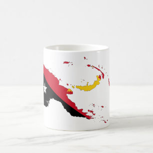 Papua New Guinea Flag Map Coffee Mug