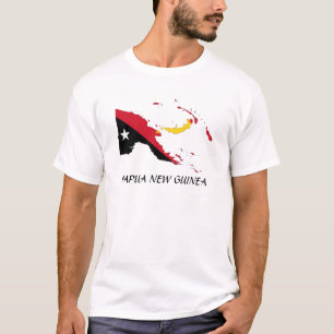Papua New Guinea Flag Map T-Shirt