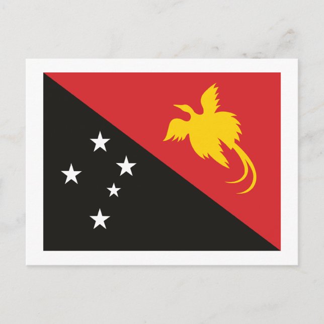 Papua New Guinea Flag Postcard (Front)