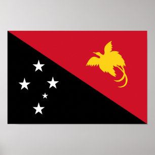 Papua New Guinea Flag Poster