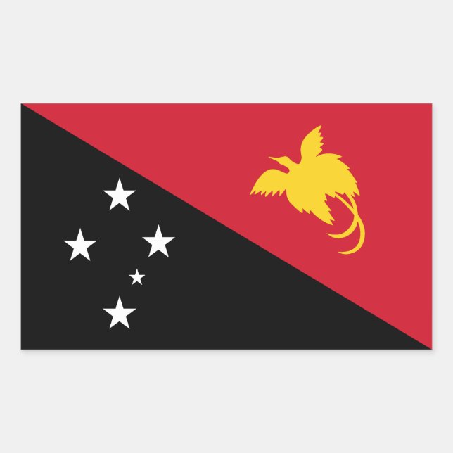 Papua New Guinea Flag Rectangular Sticker (Front)