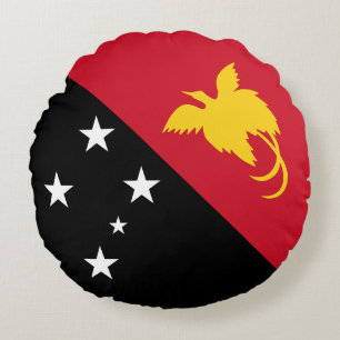 Papua New Guinea Flag Round Cushion