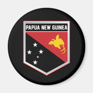 Papua New Guinea Flag Shield Magnet