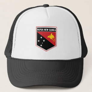 Papua New Guinea Flag Shield Trucker Hat