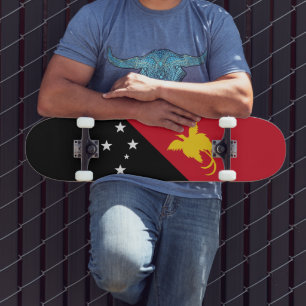 Papua New Guinea Flag Skateboard