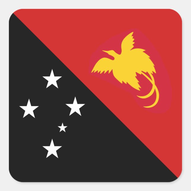Papua New Guinea Flag Sticker (Front)