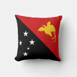 Papua New Guinea Flag x Flag Pillow