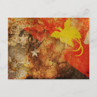 Papua New Guinea Grunge Flag Postcard