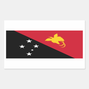 Papua New Guinea/Guinean Flag Rectangular Sticker