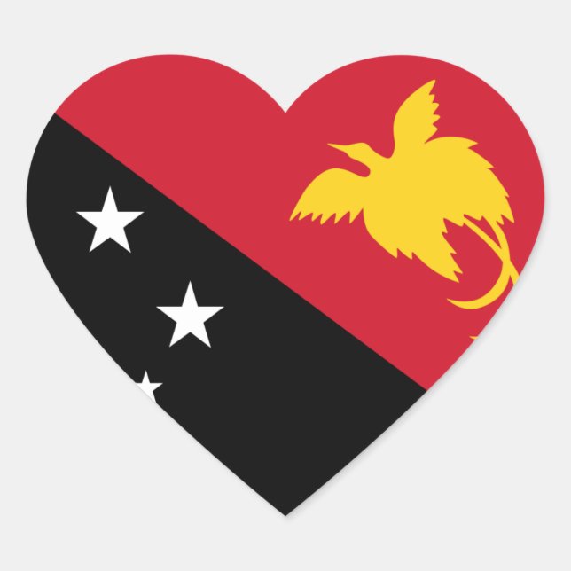 papua new guinea heart sticker (Front)